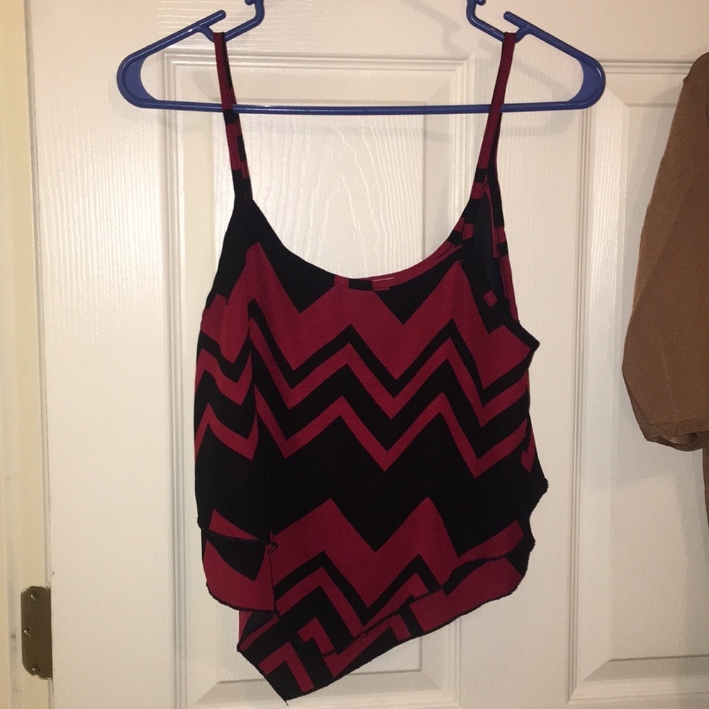 Body Central Chiffon Crop Top